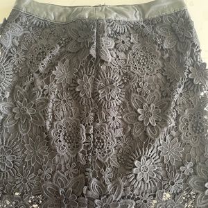 Black Leather Lace skirt small